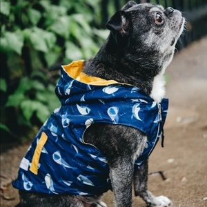 Lucy & co. The Shark Attack Reversible Raincoat water repellent nylon fabric Zip